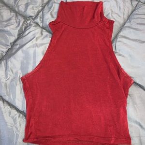 Deep Red Turtle Neck
